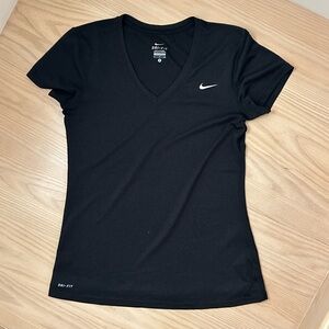 Nike Black Dri-FIT V-Neck Short Sleeve Tee